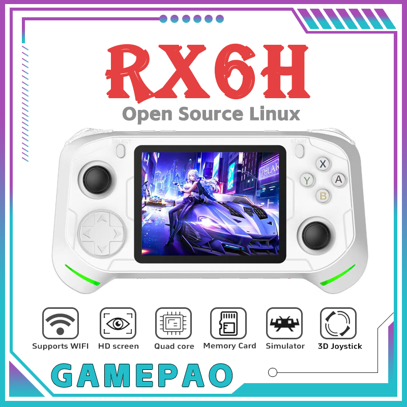 Gaming Console With Gta - โอเพ่นซอร์ส RX6H เรโทรคอนโซลวิดีโอเกมพกพา ระบบ Linux หน้าจอ