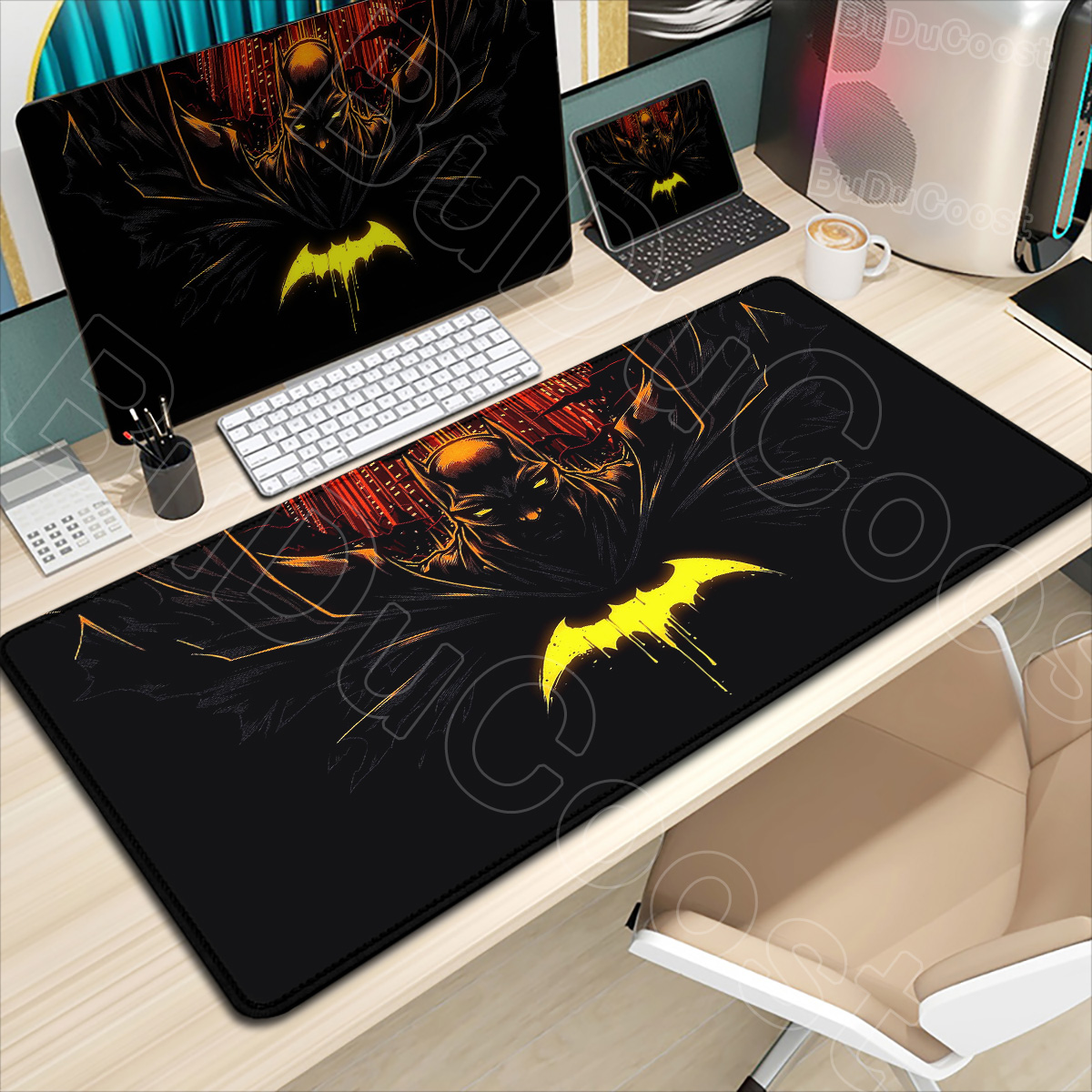 Gaming Console Portable Pc - B-Batman Mouse Pad HD เกมขนาดใหญ่ลื่นคีย์บอร์ดโต๊ะคอมพิวเตอร์แล็ปท็อปสํานักงาน Pc