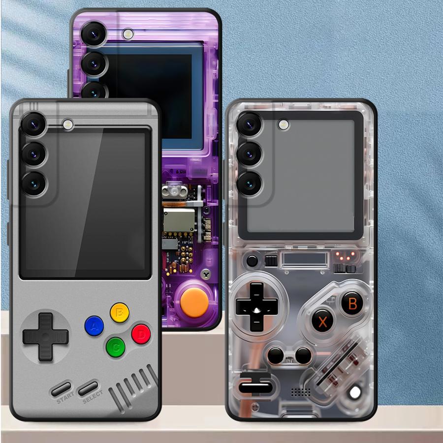 Gaming Console In Phone - เคสโทรศัพท์มือถือลายเกมส์สีม่วงสำหรับ Samsung Galaxy A57 A55 A52