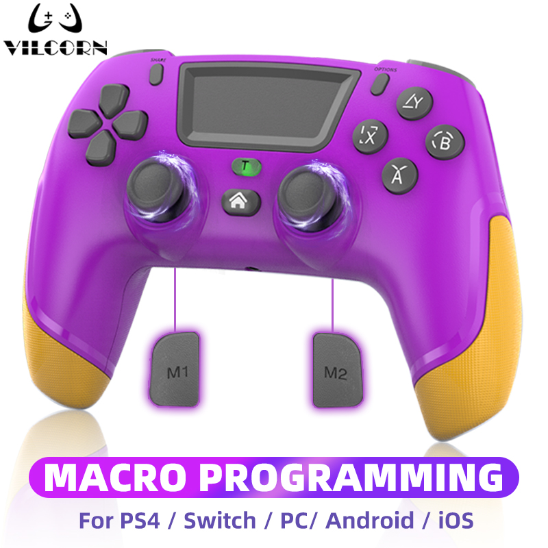 Gaming Console In Phone - คอนโทรลเลอร์เกมไร้สายสำหรับพีซีพร้อมเกมแพดที่ตั้งโปรแกรมมาโครได้สำหรับคอนโซล PS4/PS3 โทรศัพท์มือถือแอนดรอยด์จอยสติ๊กเกมสตีม