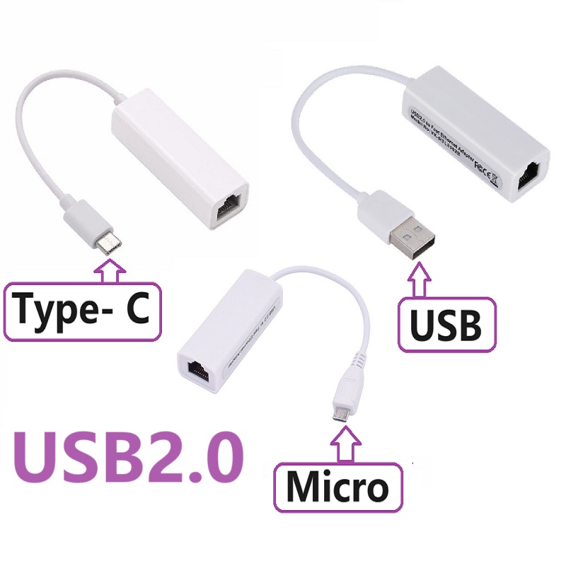 Lan Cable Gaming - ยูเอสบี ประเภท ซี อีเธอร์เน็ตอะแดปเตอร์การ์ดเครือข่าย USB ไมโคร