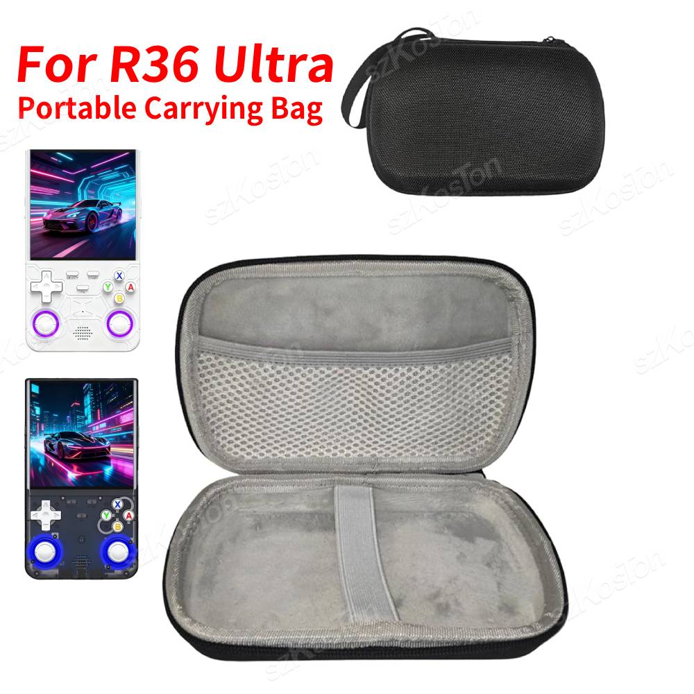 Gaming Console R36 Ultra - กระเป๋าพกพา EVA สำหรับเครื่องเล่นเกม R36 Ultra กล่องเก็บอุปกรณ์เสริมสำหรับเครื่องเล่นเกมพกพาแบบย้อนยุค
