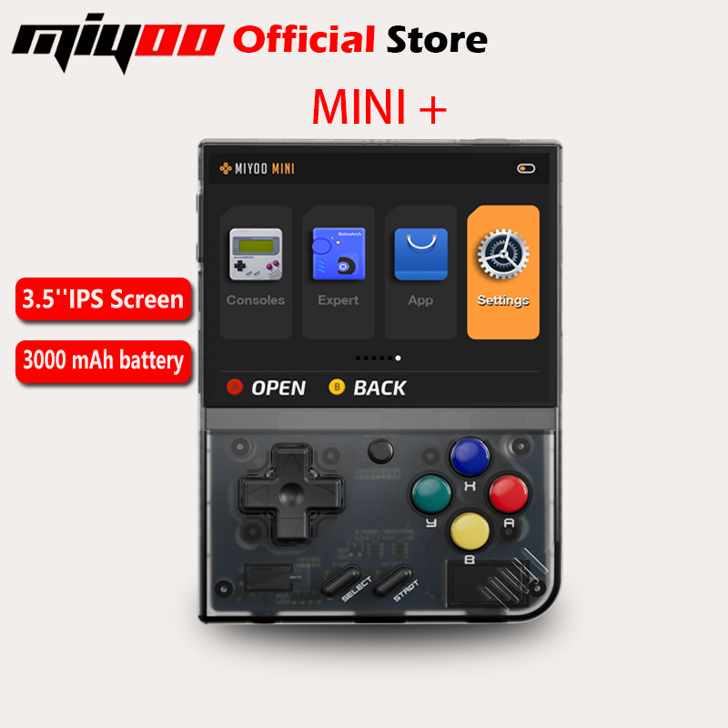 Gaming Console Linux - MIYOO Mini PlusแบบพกพาRetroคอนโซลเกมมือถือ3.5นิ้วIPS HDหน้าจอเด็กของขวัญระบบLinuxเกมคลาสสิกจําลอง