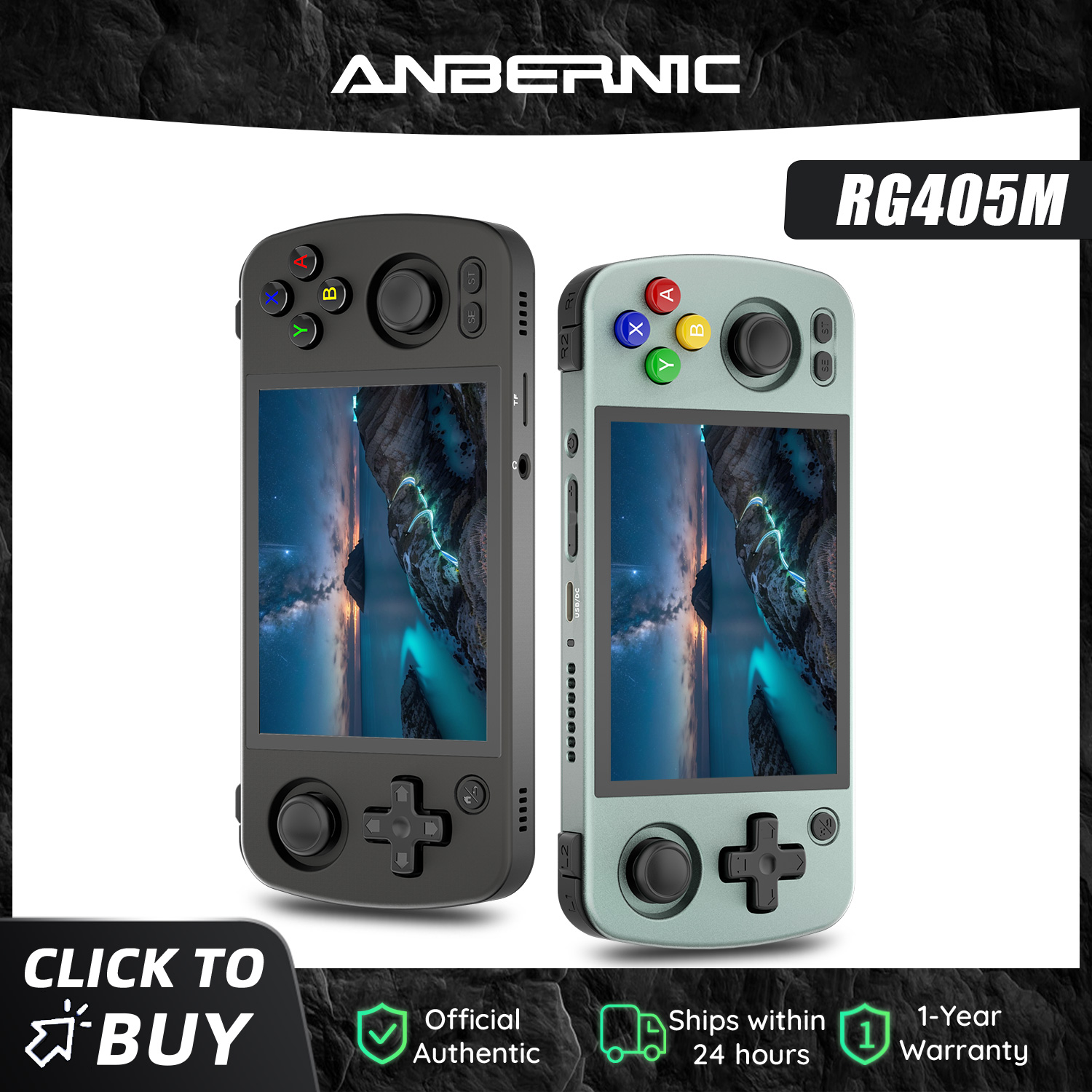 Gaming Console Old - เครื่องเล่นเกมพกพา Anbernic RG405M ตัวเครื่องโลหะ ระบบ Android