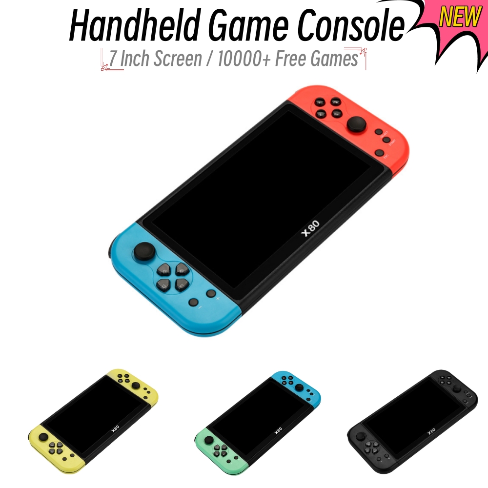 10000คอนโซลเกมพกพา X80เกม7นิ้ว - Gaming Console Old บทวิจารณ์และราคา