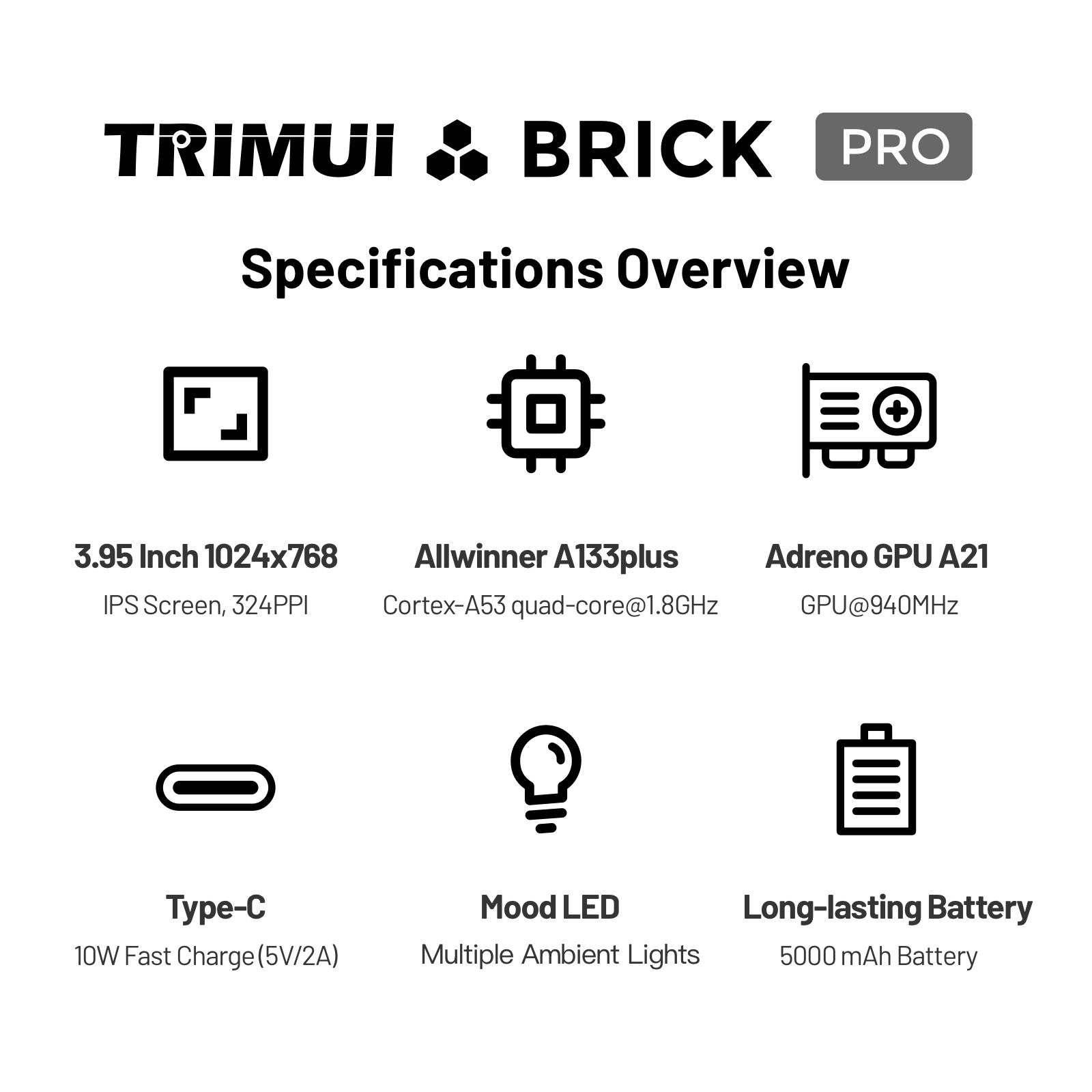 เครื่องเล่นเกมพกพา TRIMUI Bric - Gaming Console Linux บทวิจารณ์และราคา