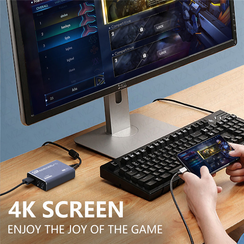 บอร์ดการ์ดจับภาพวิดีโอ mzx 4K  - Gaming Console With Phone บทวิจารณ์และราคา