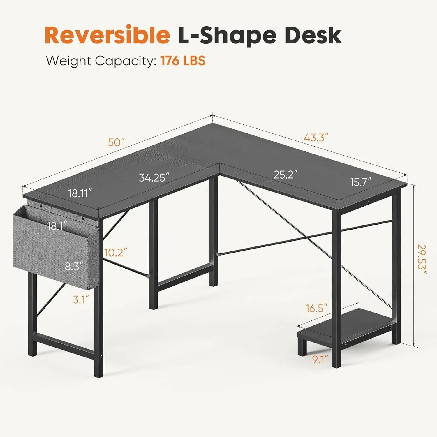 โต๊ะทำงานรูปตัว L - โต๊ะคอมพิว - Gaming Console Table บทวิจารณ์และราคา