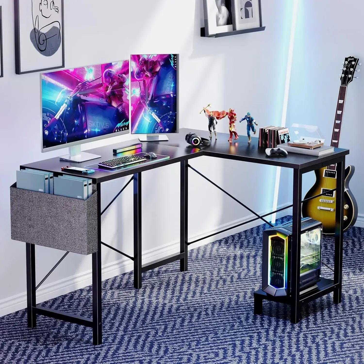 โต๊ะทำงานรูปตัว L - โต๊ะคอมพิว - Gaming Console Table บทวิจารณ์และราคา