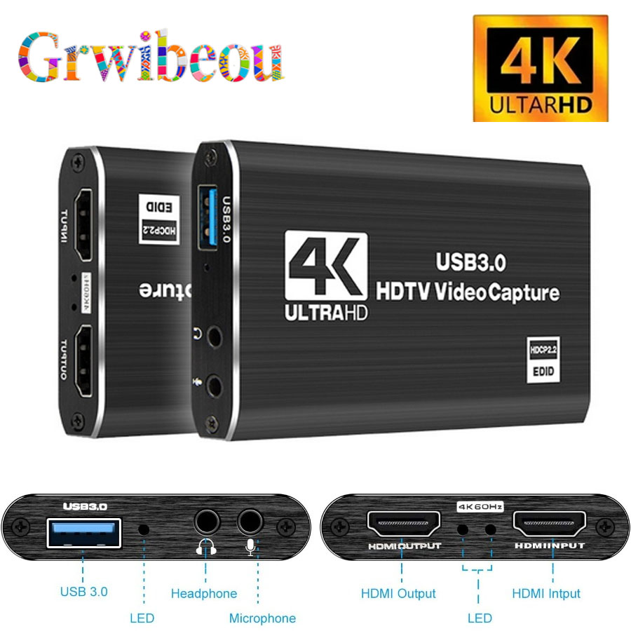 การ์ดบันทึกวิดีโอ 4K USB 3.0 ร - Gaming Console With Phone บทวิจารณ์และราคา