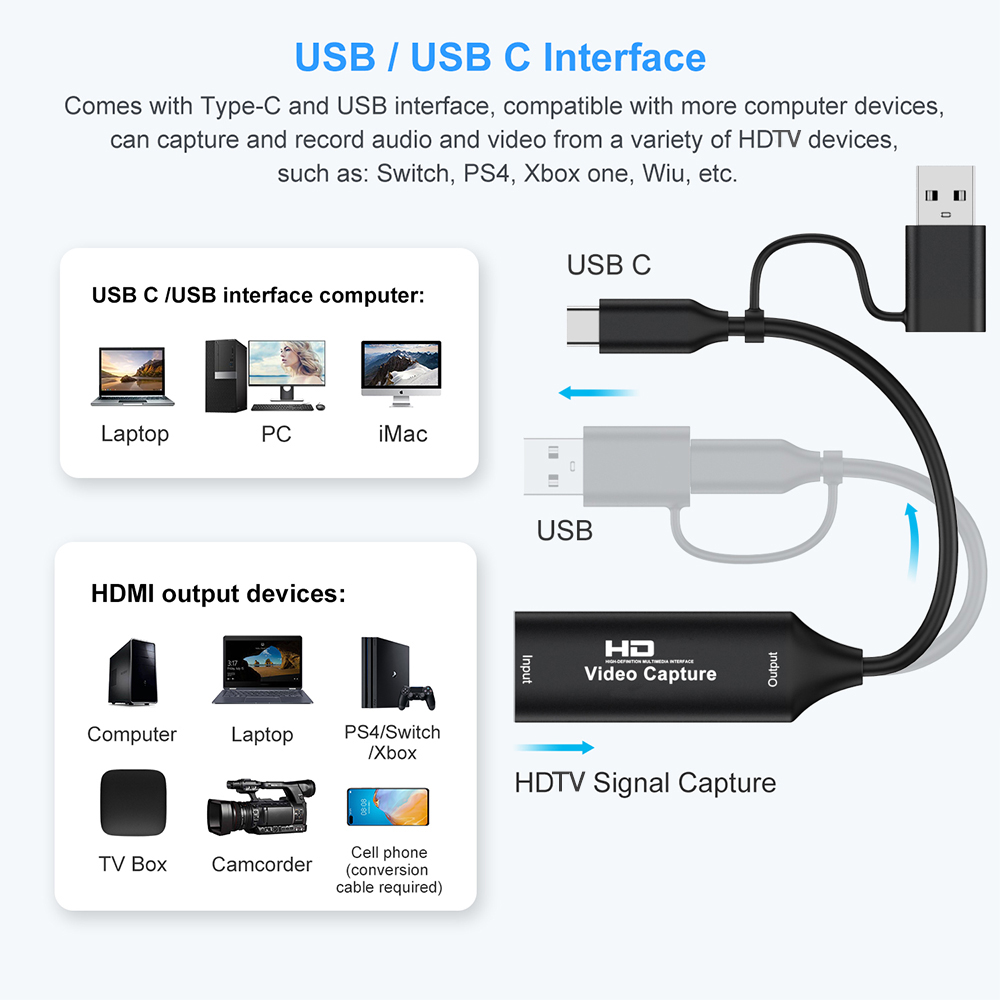 4K HDMI USB Video Capture Card - Gaming Console With Phone บทวิจารณ์และราคา